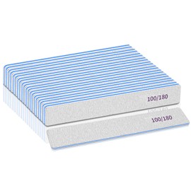 12pcs Nail Files 100/180 Grit Nail Files, Nail Files Professional Emery Boards Double Sided Nail Files, Nail Files for Acrylic Nail, Gel Nail File Manicure Tools