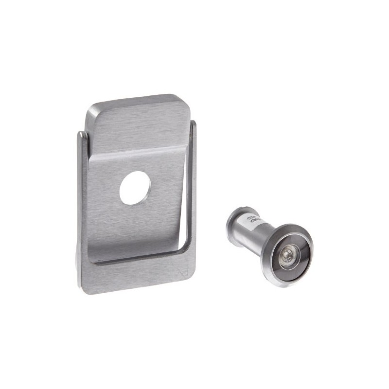 Rockwood 614V.26D Brass Door Knocker with Door Viewer, 2-1/8" Width