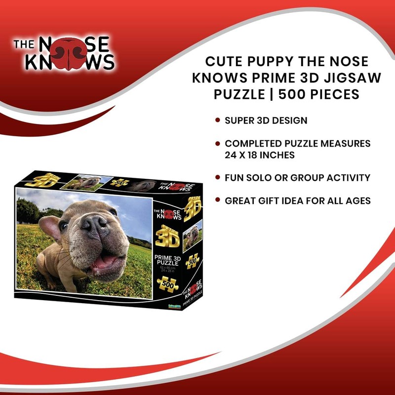 Super 3D Adorable Pug 500 pcs- Pugsley