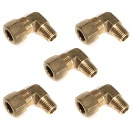 Brass Fittings Male Thread Right Angle Pack of Knee Compression Fitting