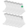 SOXCO Mens Cotton Crew Length Socks 12 Pairs, White (12P),