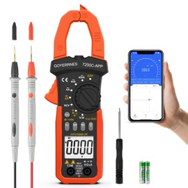 GOYERRNES Digital Clamp on Meter Multimeter, T-RMS 4000 Counts Auto-ranging Amp Voltage Tester Measuring AC/DC Voltage & Current, Resistance, Capacitance, Frequency, Diodes, Continuity, NCV Detection,