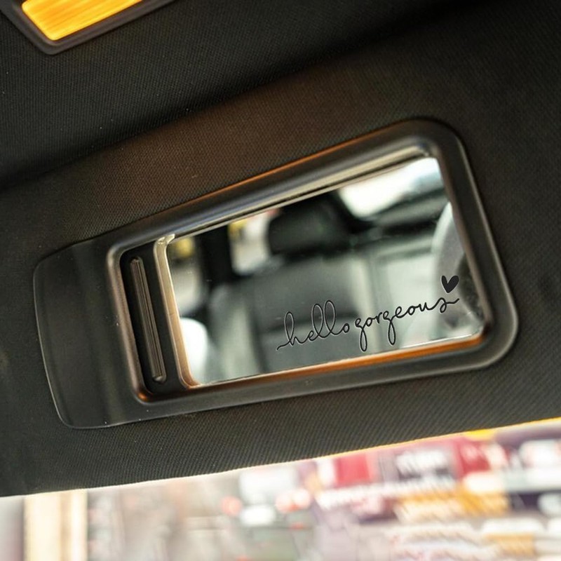 Miarita 3X Hello Beautiful Rearview Mirror Decal, Vanity Mirror Stickers,