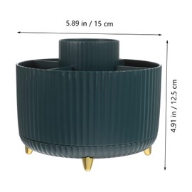 CAXUSD Rotatable Pencil Holder Capacity Desktop Organizer for Pens Pencils and Makeup Brushes Stylish Design for Home Office School Use