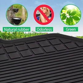 Megiteller Car Floor Mats Custom Fit for Hyundai Sonata 2015 2016 2017 2018 2019/2016-2020 Kia Optima Odorless Washable Heavy Duty Rubber (All Weather) Floor Liners Set Black