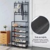 Perchero Y Zapatera Multifuncional Organizador Con 5 Niveles