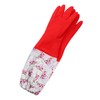 Myungjin Fleece-lined, Long Cuff, Reusable Waterproof Household Dishwashing Non-Slip Cleaning
