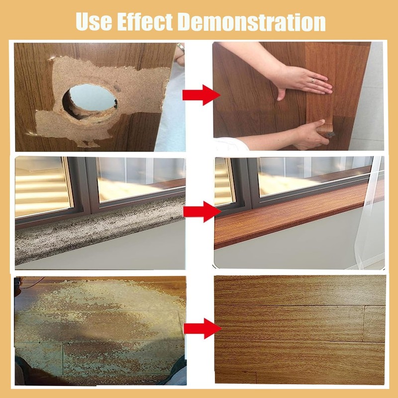 ZERNBER Wood Grain Repair Tape, 4.7 inch X 32ft Self