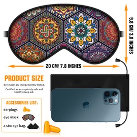 BVYA 3 PCS A Set, Silk Sleep Mask, Eyes Mask, Mulberry Silk Soft Adjustable Strap Eye Cover (H SERIES)