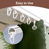 Curtain Hooks for Rails 34 mm, 50 Pieces Plastic Curtain
