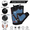 FDX Half Finger Cycling Gloves - Breathable, Gel Padded Protection,