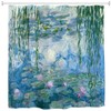 Shower Curtain Water Lilies by Claude Monet Oil Paintings Flowers,