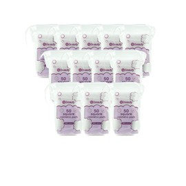 CS Beauty 600 Cotton Cosmetic Pads, Square Shape, (12 x 50 Count), 100% Cotton - for Make up Nails Face Manicure