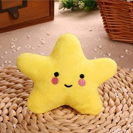 Htppzjr Starfish Squeaky Dog Toy,Soft Plush Vocal Dog Plaything Pets Supplies Teddy Bichon, Dog Toys with Soft, Durable Fabric for Small Yellow Durable and Useful Supports Active Biting and Play