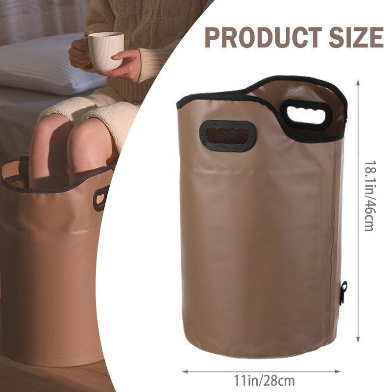 Collapsible Foot Bath Basin with Drainage Hole, Portable Foot Soak