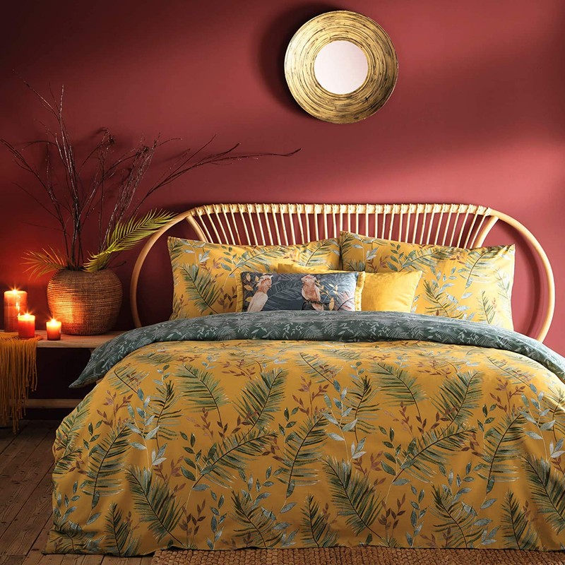 furn. Mazari Duvet Cover Set, Mustard, Single