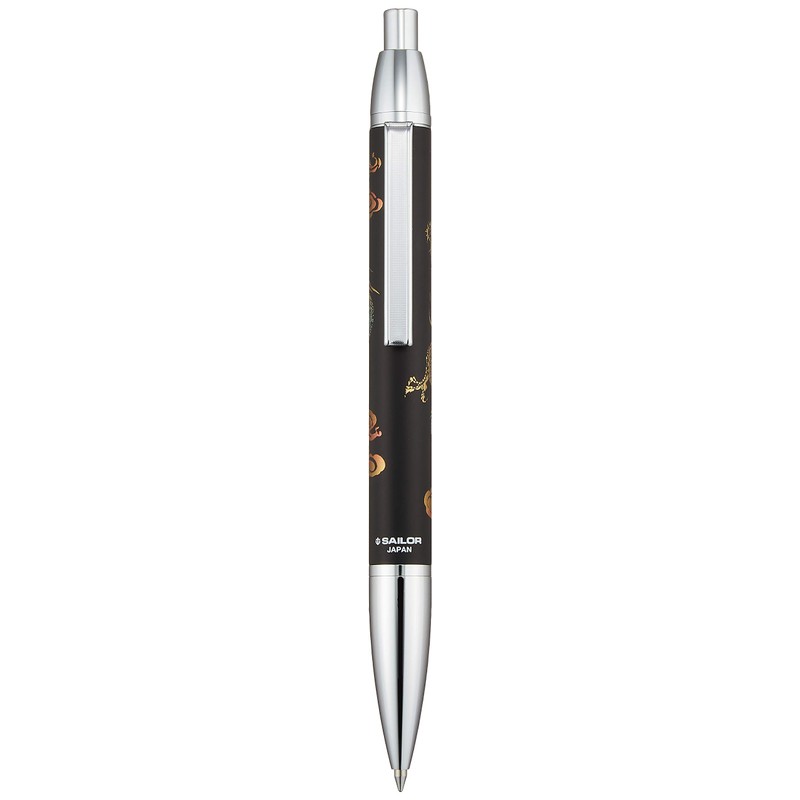 16-0376-220 Sailor Fountain Pen, Oil-based Ballpoint Pen, Shijin, Aryu, Black