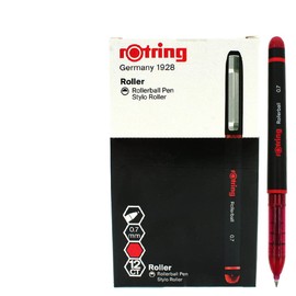 rOtring Rollerball Rollerball Pen | Fine Point (0.7mm) for Clean Lines | Red Ink | Pack of 12