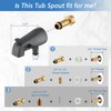 Sperwoesy Slip-On Tub Spout with Diverter, High Pressure 8 Settings