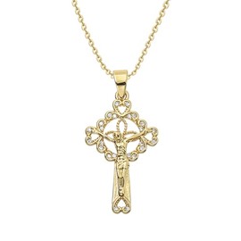 SBI Jewelry Gold Cross Necklace for Granddaughter Friends Birthday I Love You Jesus Christian Cross Necklace Jewellery Gifts