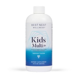 Best Nest Wellness Kids Multi Plus - Brain Health Support Supplement for Kids - Liquid Multivitamin with Methylated Vitamins - Nutritional Supplement Aids Immune Health - Tropical Flavor, 16 fl oz