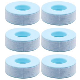 Embagol Lash Tape for Eyelash Extensions Blue Eyelash Tape for Extensions Sensitive Silicone Gel Easy Tear Breathable Medical Microporous Eyelash Extension Tape (0.49in 3.9yd, 6 Rolls)