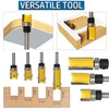 YUENTOEN 4PCS Pattern Flush Trim Router Bit Set, 1/4 Inch