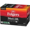 Folgers Black Silk Coffee, Dark Roast, Keurig K-Cup Pods, 10