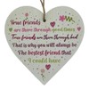 Second Ave Bestest Friend Wooden Hanging Heart Home Friendship Sign