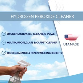 GreenFist Hydrogen Peroxide All Purpose (Glass, Carpet,Stain Remover) Cleaner (Kitchen Set - Peroxide Spray Cleaner with Dish Soap & 2 Sponge)