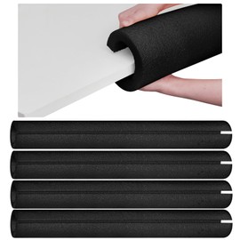 Hanaive 4 Pcs 40 Inch x 4. 1 Inch Jumbo Pool Noodles Bulk Large Swimming Swim Noodles for Floating Craft Projects Pre Slit Clamp Foam Protection Foam Tube Padding Bumper(Black)