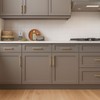 QOGRISUN 5-Pack Solid Brass Cabinet Pulls, Gold Euro Stvle T-Bar