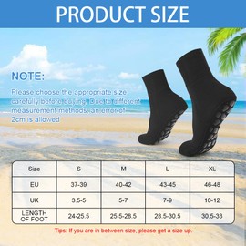 HOTUT Anti-slip Neoprene Socks,3mm Thermal Diving Socks for Men Women,Sand-proof Beach Water Sports Keep Warm for Diving,Snorkeling,Swimming,Surfing,Sailing,Kayaking