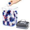 Beccis Dishwasher Pod Holder with Lid Laundry Pods Organizer 1.7L
