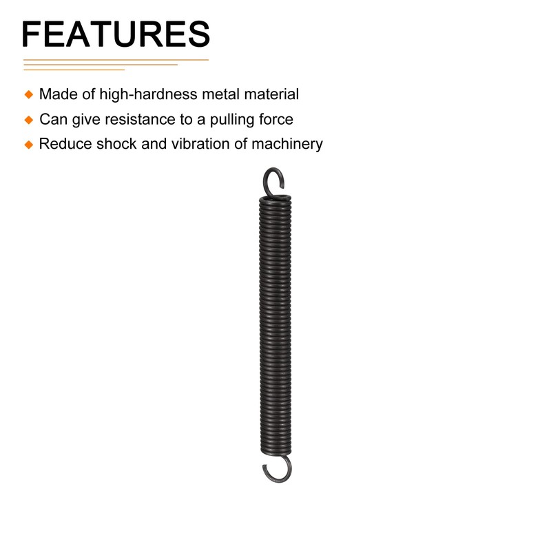 DTGN 2.5x18x180mm(WxODxL) Extension Spring - 1Pack - Good for Home