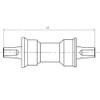 M Wave Reparatur Vierkant-Innenlager, Ausführung:Silber, Size:Achse: 113 mm