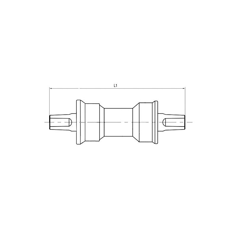 M Wave Reparatur Vierkant-Innenlager, Ausführung:Silber, Size:Achse: 113 mm