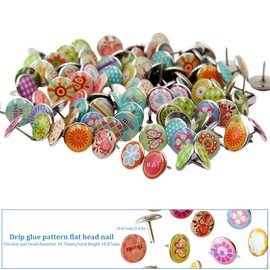 MWUMRCM Pack of 50 Retro Pin Board Pins, Decorative Push Pins, Metal Push Pins, Creative Pins for DIY Bulletin Board, Cork Panels, Maps, Photos