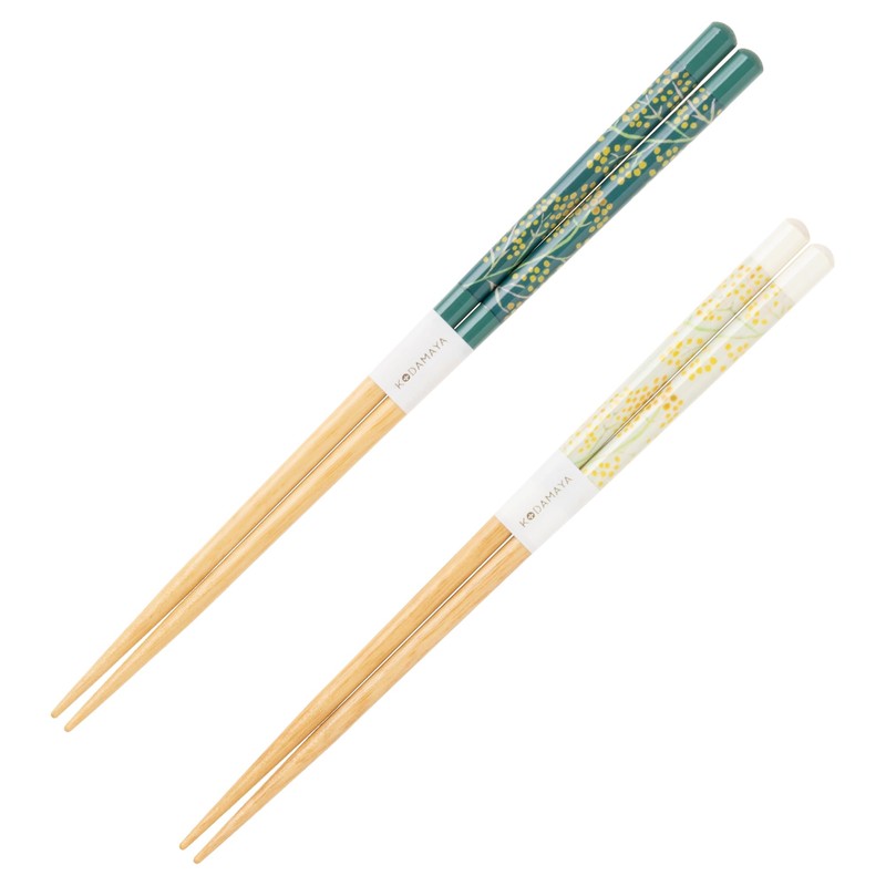 KODAMAYA GA-K03 Pair Gift with Chopsticks Rest Mimosa Pair