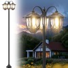73 Inch Aluminum Solar Lamp Post Light, Outdoor Waterproof IP65