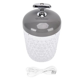LED Crystal Table Lamp 3 Color Dimming USB Rechargeable Night Lamp Bedside Table Lamp Home DecorationGrey