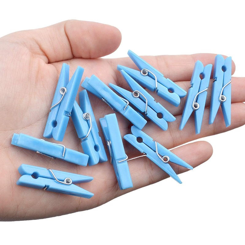 Jdesun 50 Pieces Photo Clips,Mini Plastic Picture Paper Clip Clothespins