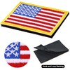 MOZETO 2 Pieces American Flag Patch, 3x2 Inches USA US