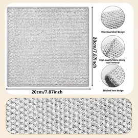 CZNBZIU Dish cloths, brillo pads,Wire Dishwashing Cloth Non Scratch Dish Scrubbing Cloth，Multipurpose Wire Dishwashing Rags for Wet and Dry Free Washable Cloth Duster for Home,Kitchen