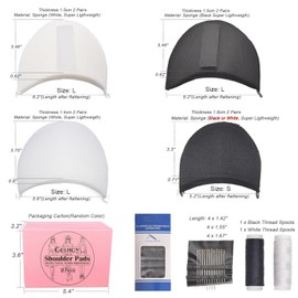 Hombreras, Hombreras De Esponja Para Mujeres, Hombres, Ropa, Hombreras De, Hombreras Cubiertas De, Almohadillas De Espuma Para Coser Con Hilo De Aguja De Velcro (8 Par)