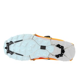 Nortec Trail 2.4 Crampons, Made in Italy, for Winter Trail Races, Winter Races on Ice and Snow, Micro Crampons Minimal with Case Orange (Orange, XL)