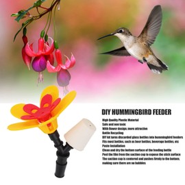 DIY Hummingbird Feeder, Hanging Hummingbird Feeder Hummingbird Feeder Kit for Deck, Patio, Garden (Single Flower)