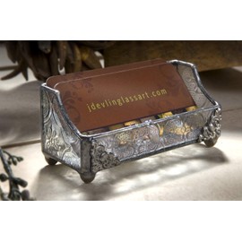 J Devlin CRD 104 Stained Glass Business Card Holder