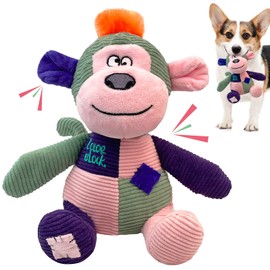 Lepawit Plush Dog Toy, Stuffed Dog Toys with Squeaky, Monkey Dog Toy for Small and Medium Dogs