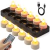 SoulBay Flameless Candles with Remote Control Timer & Charging Base,